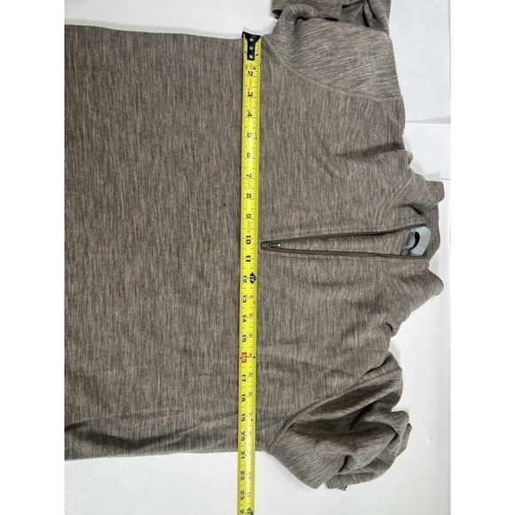 Smartwool Mens 1/4 zip Baselayer Size XL Oatmeal Gray Long Sleeves - Picture 8 of 12